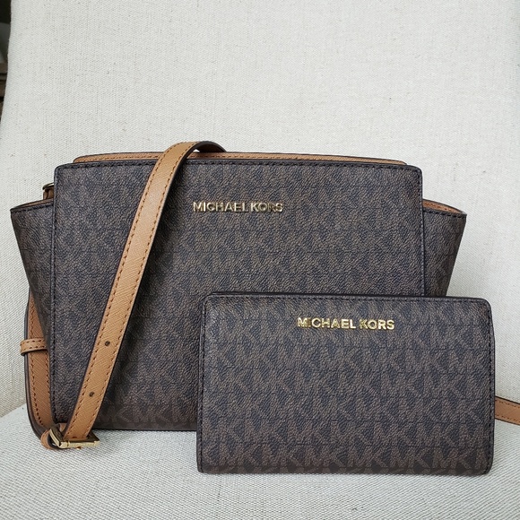 MICHAEL Michael Kors Handbags - NWT Michael Kors Bag And Wallet Bundle set Brown  